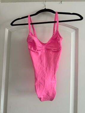 SKIMS Hot Pink Stretch Bodysuit with Adjustable Straps